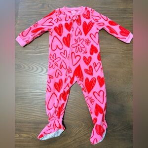 Carter's Pink and Red Heart One Piece
